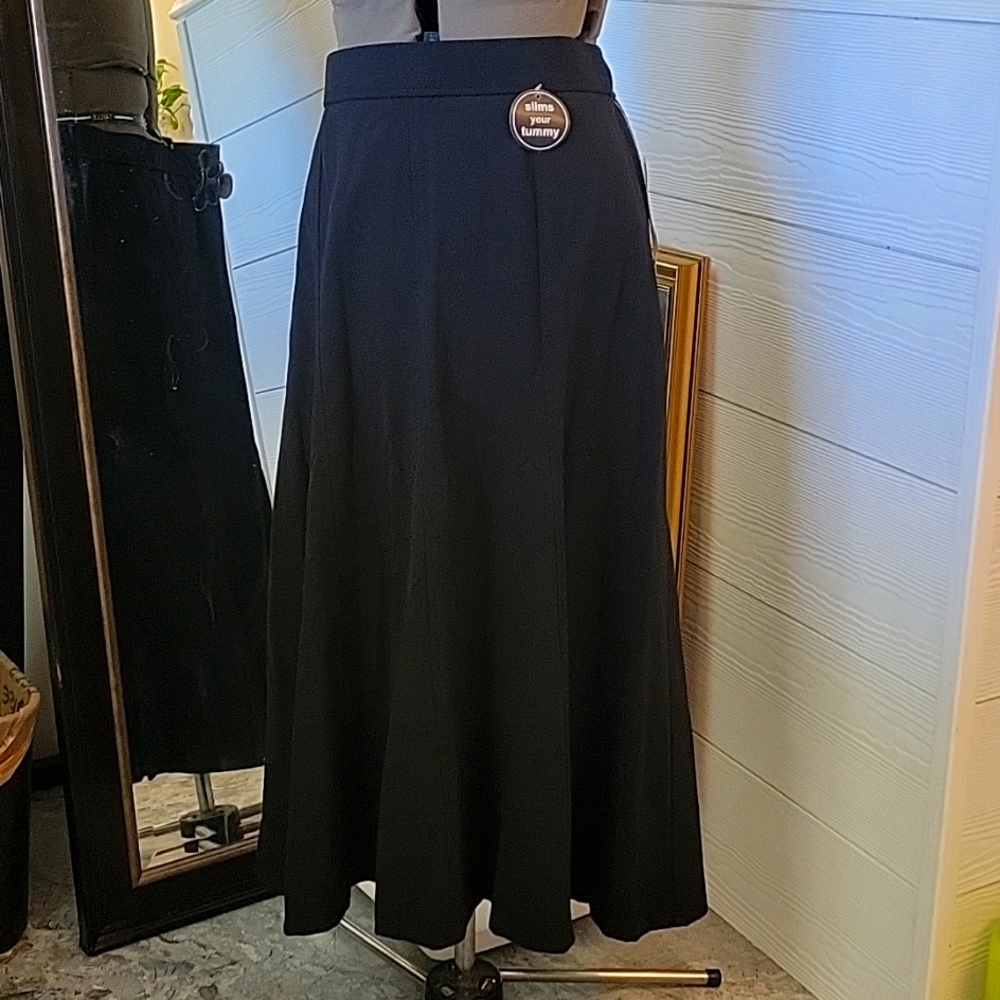 Counterparts long black  slimming tummy control skirt.  New